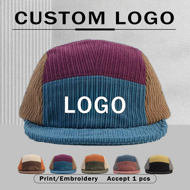 Men Women Color Block Corduroy - Corduroy Cap 5 Panel 评论和价格