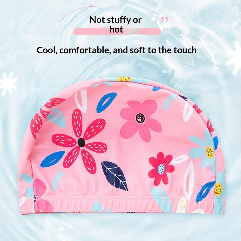 ~Kids Cartoon Print Swim Cap H - Swim Hat Silicone 评论和价格