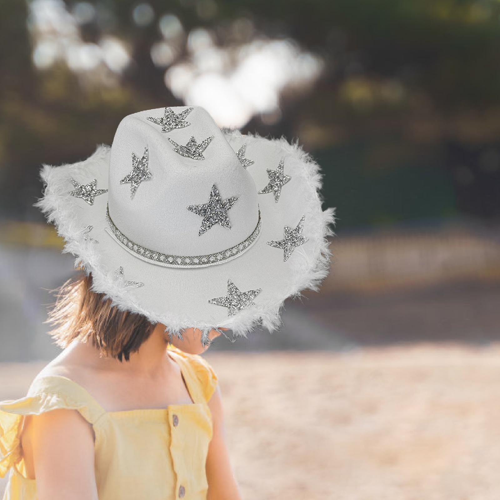 Women Cowboy Hat with Rhinesto - Cowboy Hat Straw 评论和价格