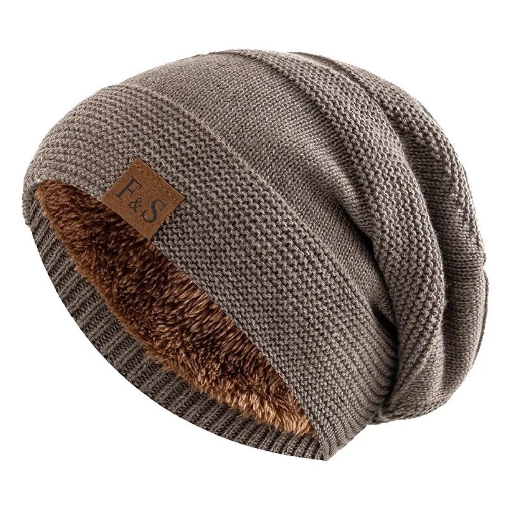 Casual Fur Lined Winter Beanie - Beanie Cuffed Knit 评论和价格