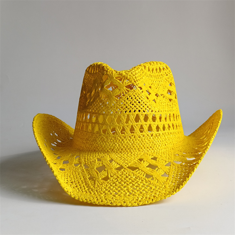 Women's hats cowboy hat retro  - Cowboy Hat Straw 评论和价格