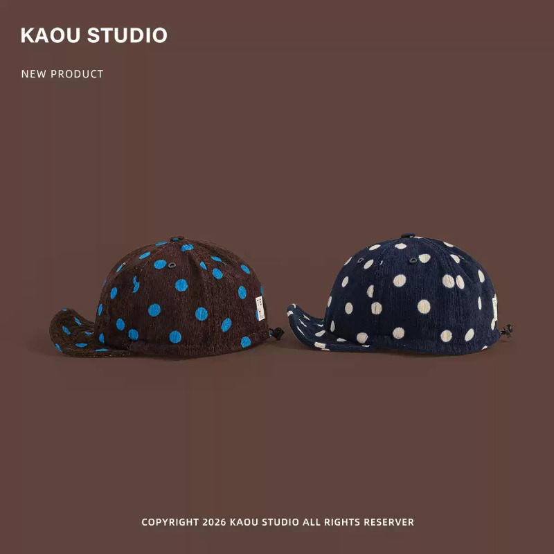 Unisex Polka Dot Corduroy Base - Corduroy Cap 5 Panel 评论和价格