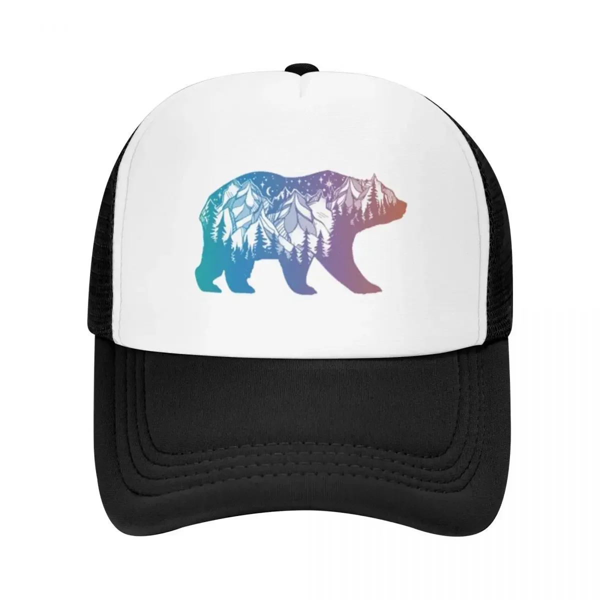 California Bear With Mountains - Trucker Cap Mesh 评论和价格