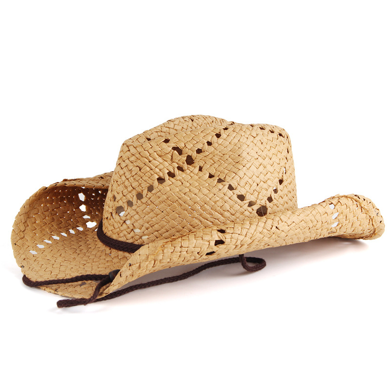 Unisex Women Men Retro Hollow- - Cowboy Hat Straw 评论和价格