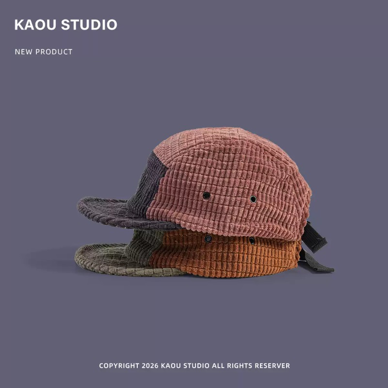 Color Block Patchwork Corduroy - Corduroy Cap 5 Panel 评论和价格